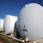 External fuel tanks at a filling station